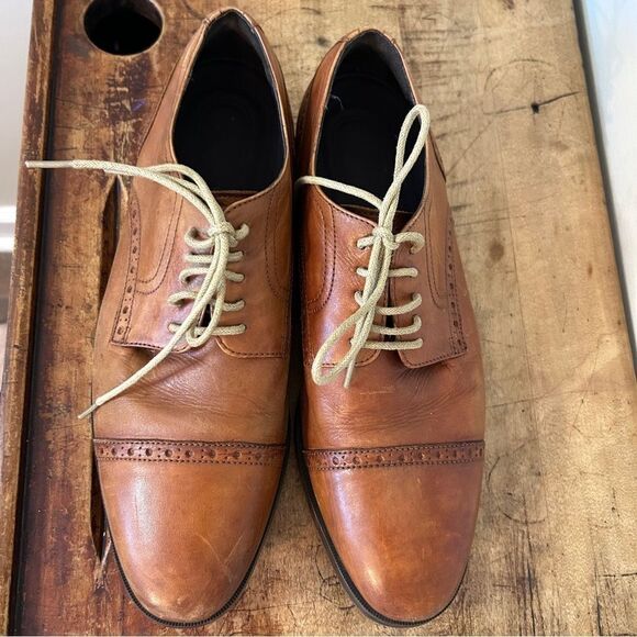 Cole Haan men\'s sz 7.5 derby oxford dress shoes preworn